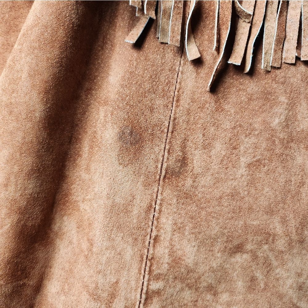 Lew Magram Vintage Western Fringe Long Sleeve Shirt Jacket Brown Orange Size S - Picture 10 of 10